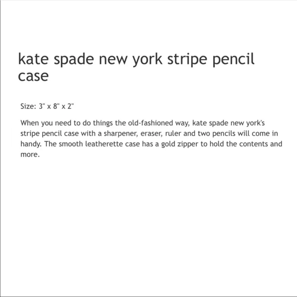 Kate Spade Striped Pencil Case